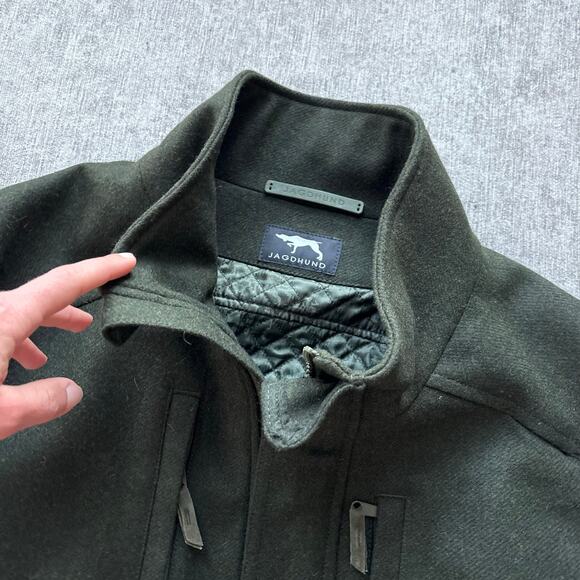 $450 Jagdhund Wool Green Hunting Winter Coat - Picture 2 of 9